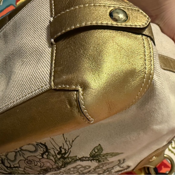 NWOT Coach Limited Edition Tattoo Gold Purse Handbag !! - Picture 7 of 14